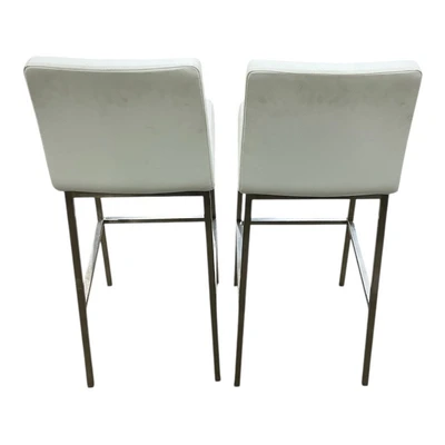 2 White Pub Stools