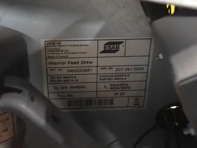 Used ESAB WARRIOR FEED304 Welding Machinery (Other) Ohio US | HGR 24 #1048329