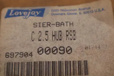 Lovejoy C 2.5 HUB Sier-Bath Coupling Hub Bore STOCK #B-877