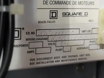 USED SQUARE D MODEL 6