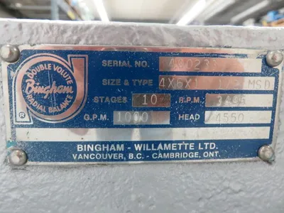 USED Bingham 4x6x10 1/2 MSD