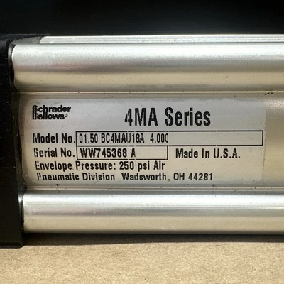 NEW Schrader Bellows 1.50BC4MAU18A4.000