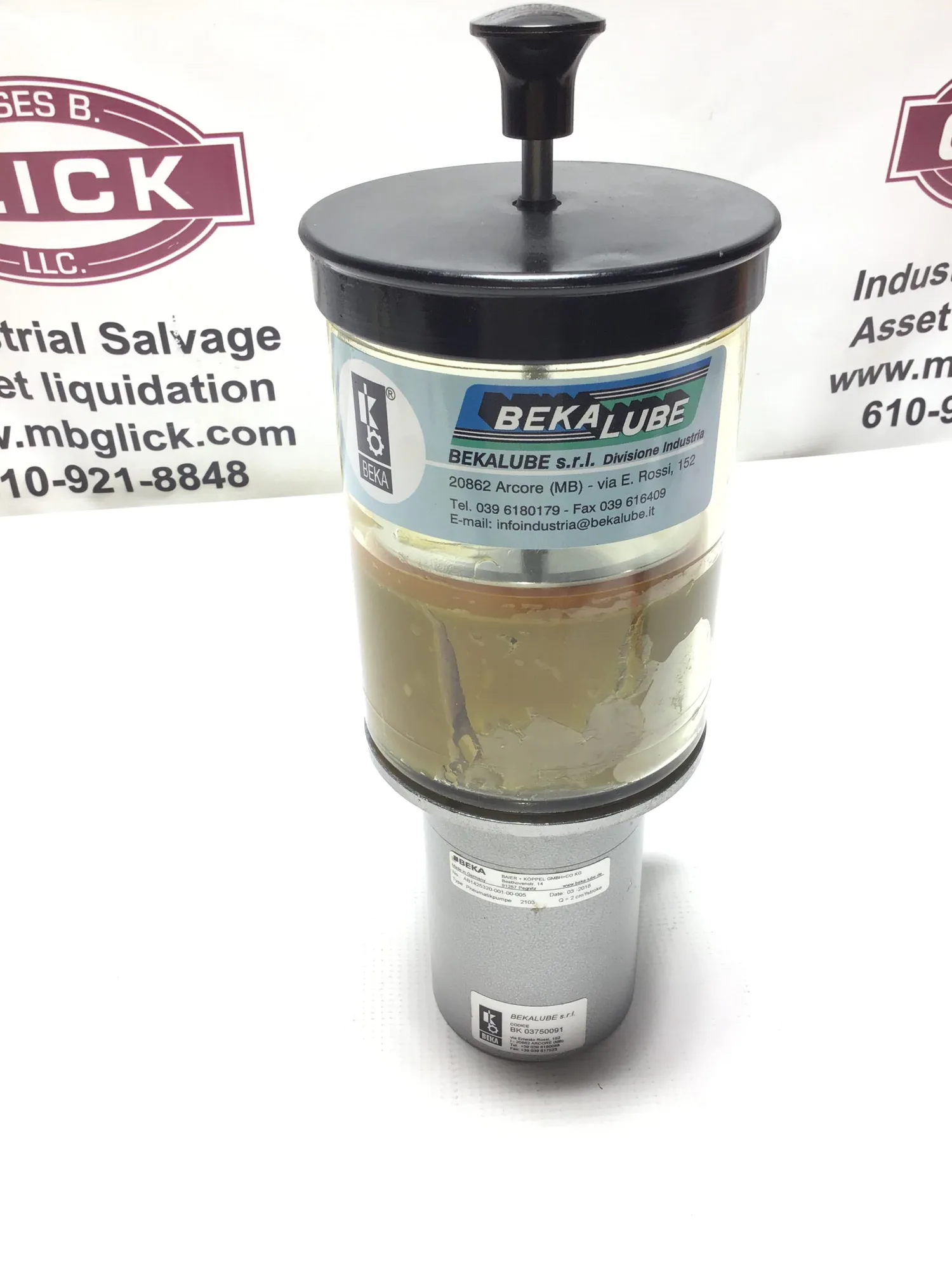 BEKALUBE AB1425320-001-00-005 Pneumatic Lubrication Pump 2cm³/Stroke