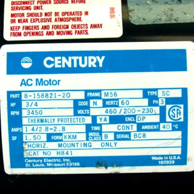 NEW CENTURY ELECTRIC H841
