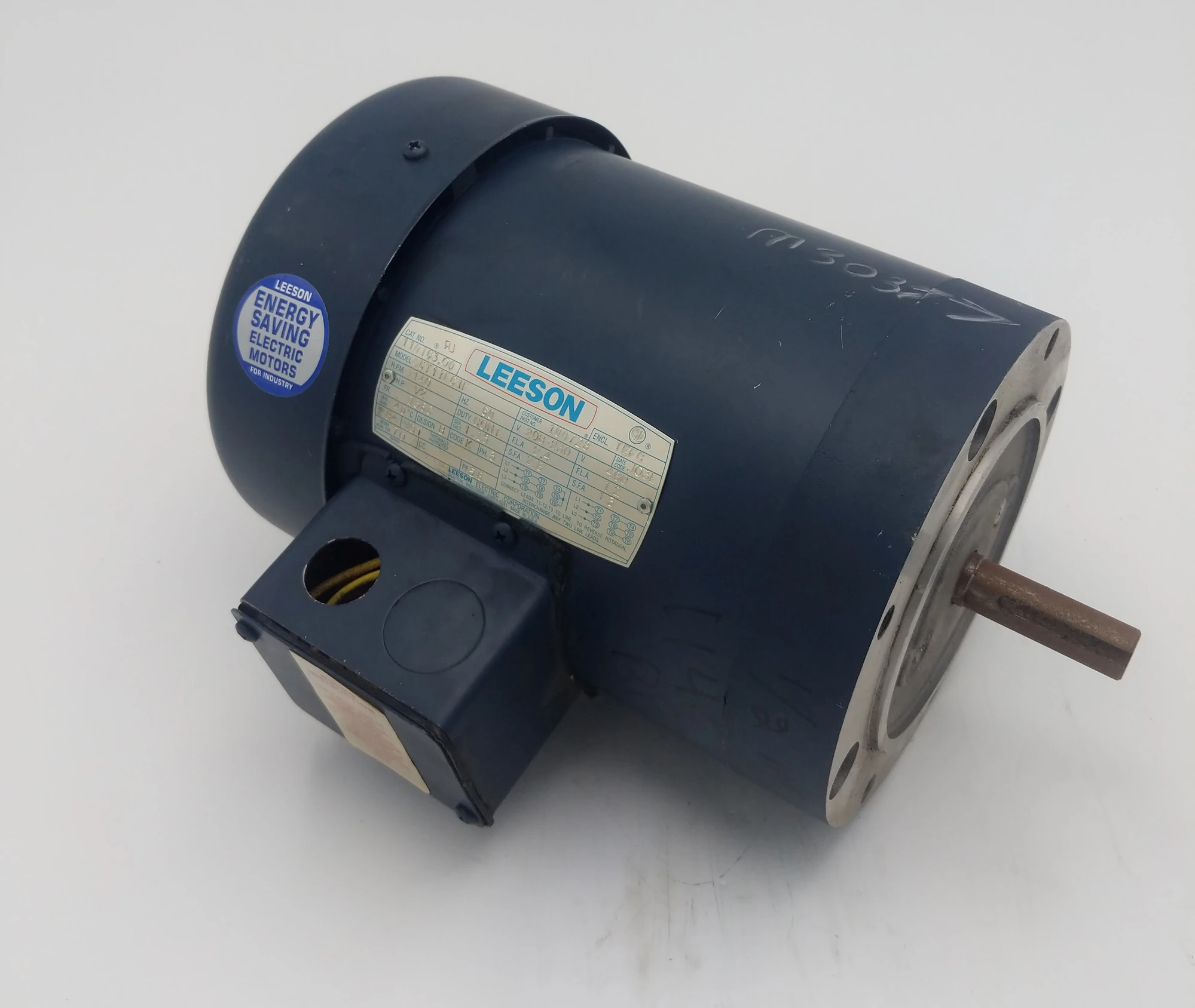 LEESON .5 HP, 1140 RPM, D56C FRAME MOTOR