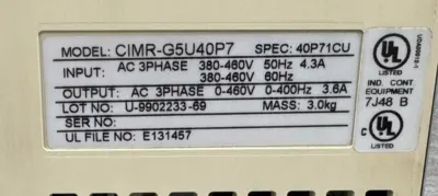 USED YASKAWA G5U-40P7