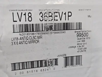Lot of (10 Boxes) 48.4-sq.ft. Lavaliere Antique Classic Mirror Tile 40-count ( 400 total items )