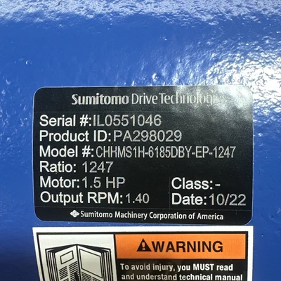 New | in-Stock Sumitomo CHHMS1H-6185DBY-EP-1247 Motors (misc) Indiana US | J&J Industrial Supply #1300196