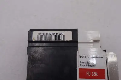 Eaton Cutler Hammer Industrial Circuit Breaker FD 35k 1 Pole Used Stock #2677