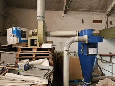 USED HOSOKAWA TWO-STAGE PLASTIC SHREDDING AND GRANULATION SYSTEM