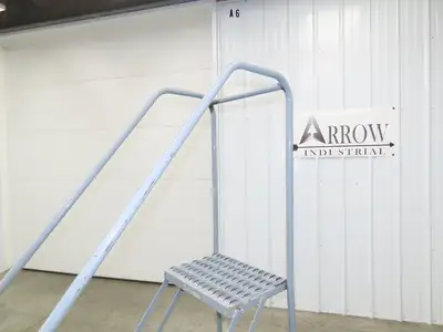 Cotterman 1204R Rolling Ladder Narrow Aisle 4 Step 12" Platform 40" Top Step