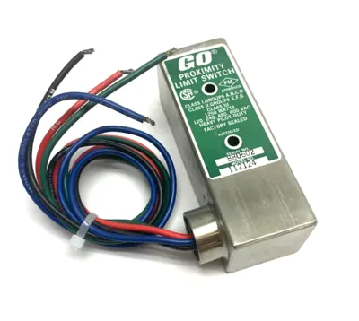 USED GO HEAVY PILOT DUTY PROXIMITY LIMIT SWITCH 1250 WATTS 120, 240, 480,