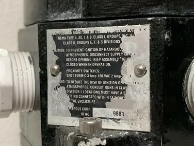 USED ITT SHEROTEC 3-WAY STAINLESS STEEL VALVE W/ POSITION MONITORS & 2" FITTINGS