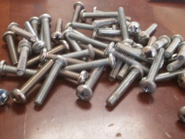 Pan Head Phillip Bolt (10 pieces) 1/4"-20 X 1 1/2" Zinc - Coarse Thread