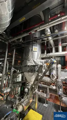 USED Buss ChemTech 6.3 Sq Meter / 67 Sq Ft Buss SMS Thin Film Evaporator, 904L S/S, 3.2/16 Bar