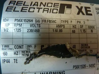 USED RELIANCE ELECTRIC P56X1526H GG FRFB56C