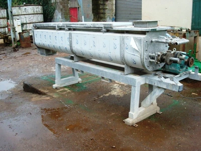 S/S Jktd Continuous Twin Screw Mixer Conveyor 3 Mt