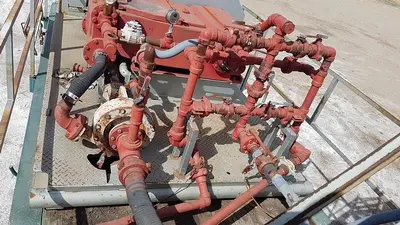 USED NATIONAL JWS-165L TRIPLEX WELL SERVICING REVERSING MUD PUMP TRAILER