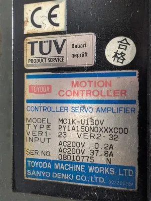 Toyoda MC1K-U150V Motion Controller Servo Amplifier PY1A150N0XXXC00 Used