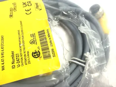 New | in-Stock Turck Eurofast Double-Ended Connection Cable U-24727 Cable & Wire Michigan US | Maverick Industrial Sales #1390578