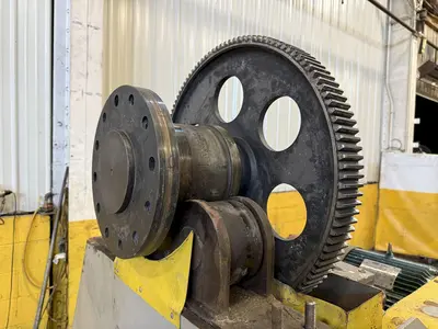 120" SWING X 208" LONG WELDING SYSTEMS HEADSTOCK & TAILSTOCK POWERED WELDING POSITIONER / PIPE ROLLER: YOBRO #23957