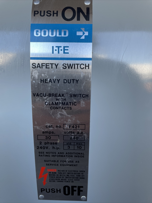 New | in-Stock Gould ITE F421 Switchgears California US | Davliegogo LLC #1705308