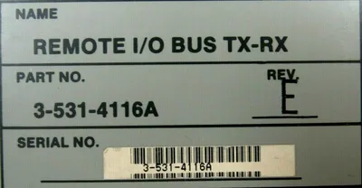 USED CINCINNATI MILACRON 3-531-4116A REMOTE I/O BUS TX-RX REV E 35314116A
