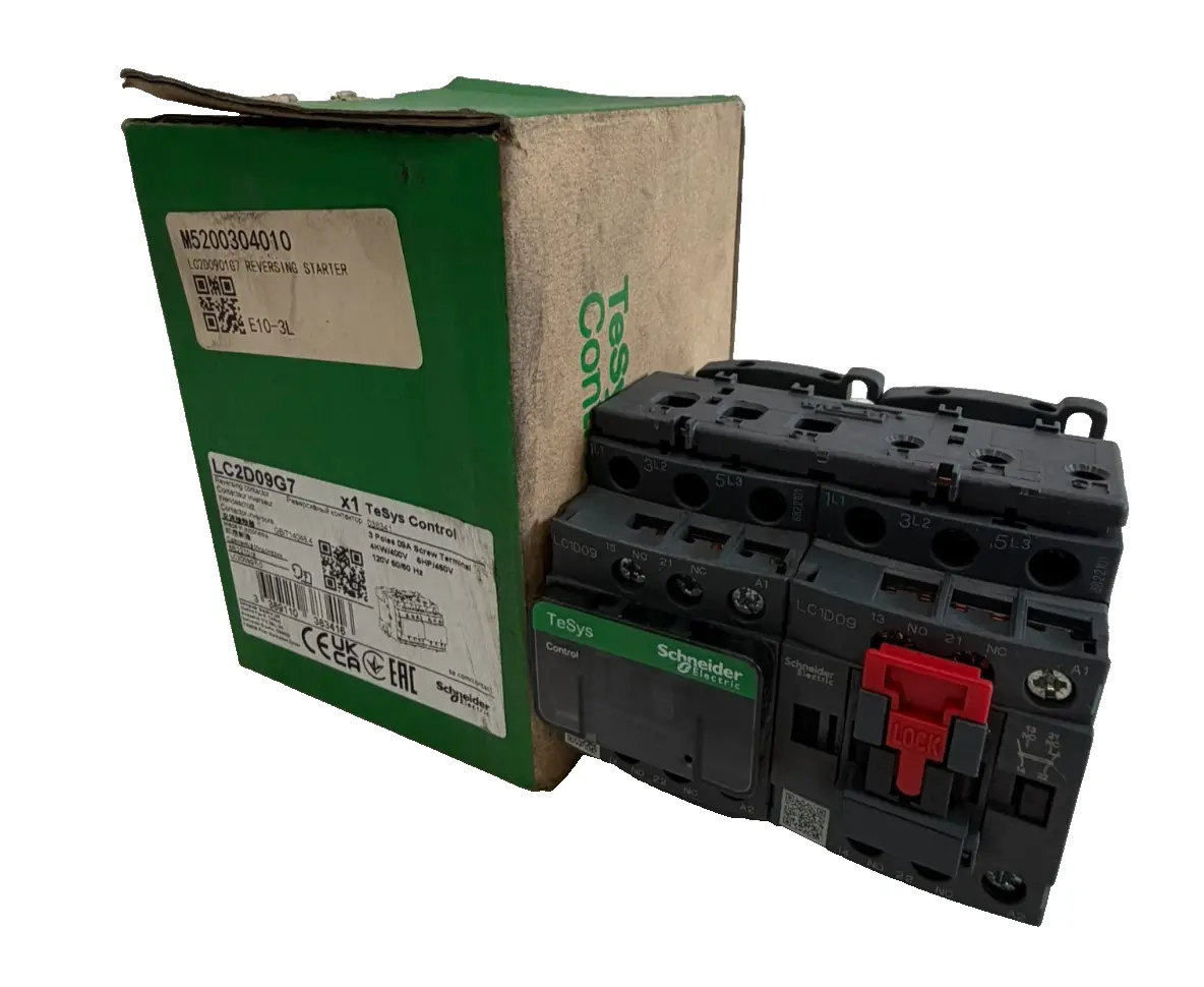 NEW SCHNEIDER ELECTRIC LC2-D09-G7 REVERSING CONTACTOR LC2D09G7