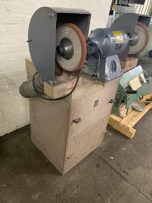 3607-550 Baldor 1 HP, Double End Buffing Unit with Handler Dust Collector Base
