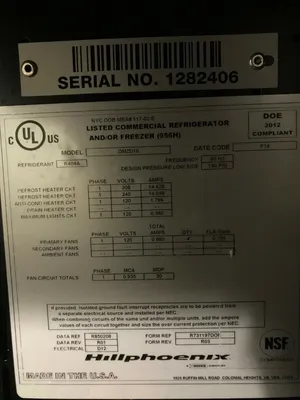 USED Hill Phoenix OMZD10