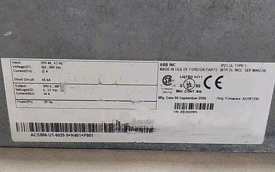 USED ABB ACS800-U1-0025-5+K451+P901