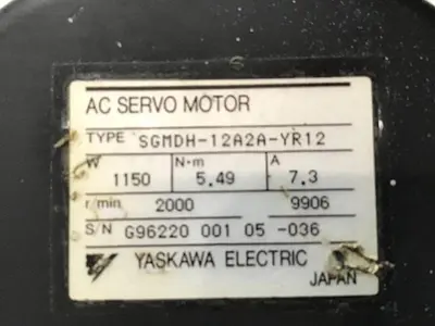 USED YASKAWA ELECTRIC SGMDH-12A2A-YR12