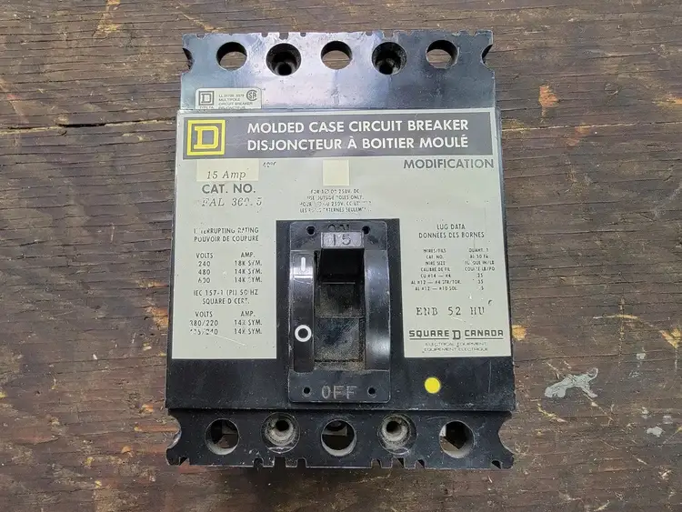 Used SQUARE D FAL36015 Switchgears British Columbia CA | Lenmark #243422