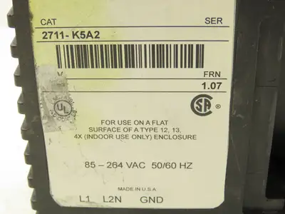 Allen Bradley 2711-K5A2 PanelView 550 HMI Terminal Control Panel FRN 1.07-READ