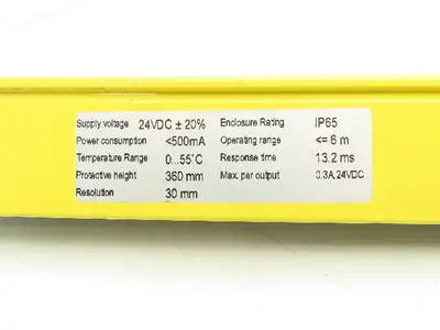Cedes S2S-ARF1I-KH3-ACD44 Safe2+ Safety Light Curtain Receiver Only 360mm Long