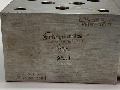 Used SUN HYDRAULICS DBA-9AW1 Pump & Valve Parts Ohio US | Surplus Asset Holdings #1238496