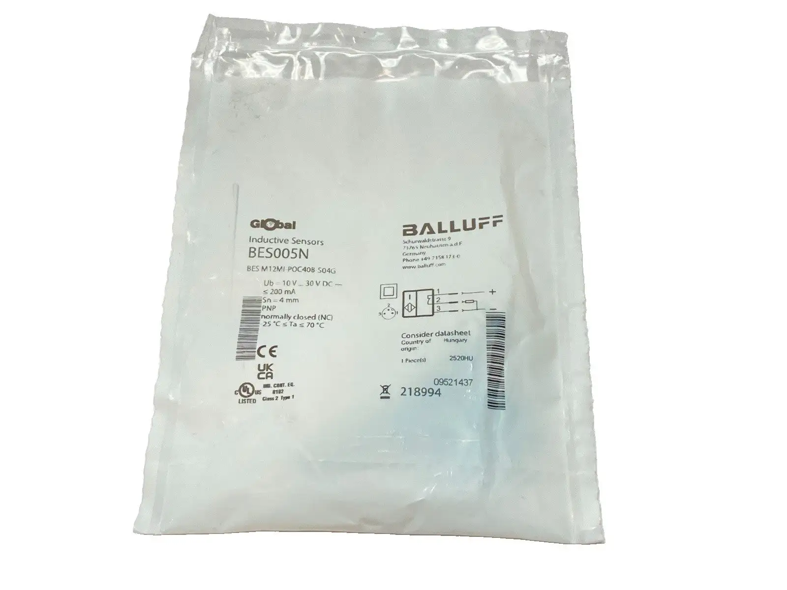 New | in-Stock Balluff Inductive Proximity Sensor, Cylindrical, Flush Mount Proximity Sensors Michigan US | Maverick Industrial Sales #1506046