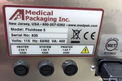 USED MEDICAL PACKAGING FLUIDOSE 5