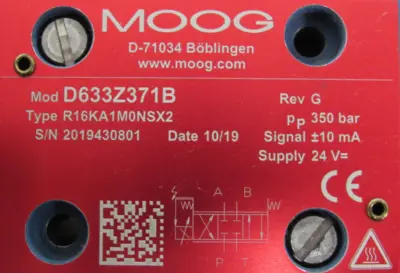 NEW MOOG D633Z371B SERVO VALVE R16KA1M0NSX2
