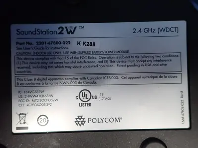 Used POLYCOM 220167800022 Commercial Audio/Visual Equipment Ohio US | HGR 24 #1286782