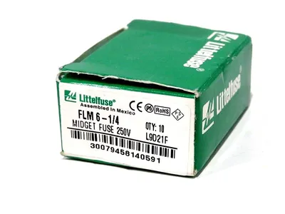 10 NEW LITTELFUSE FLM-6-1/4 FUSES FLM614
