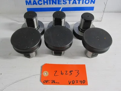 6x Lot of 6 VDI 40 Turret Port Covers Caps VDI 40 Live Tool Plugs