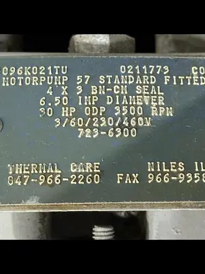 THERMAL CARE Pump Tank USED