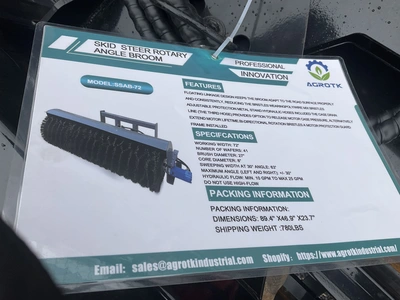 Used AGT / MOWER KING SSAB72 ROTARY BROOM SKID STEER ATTACHMENT Power Brooms Michigan US | Miedema Asset Management Group #1397258