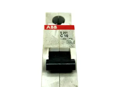 S201-C10 | ABB  Miniature Circuit Breaker 10A 1P - Used