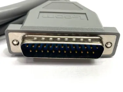 USED L-COM ECONOMY MOLDED D-SUB CABLE DB25 MALE TO FEMALE 5FT