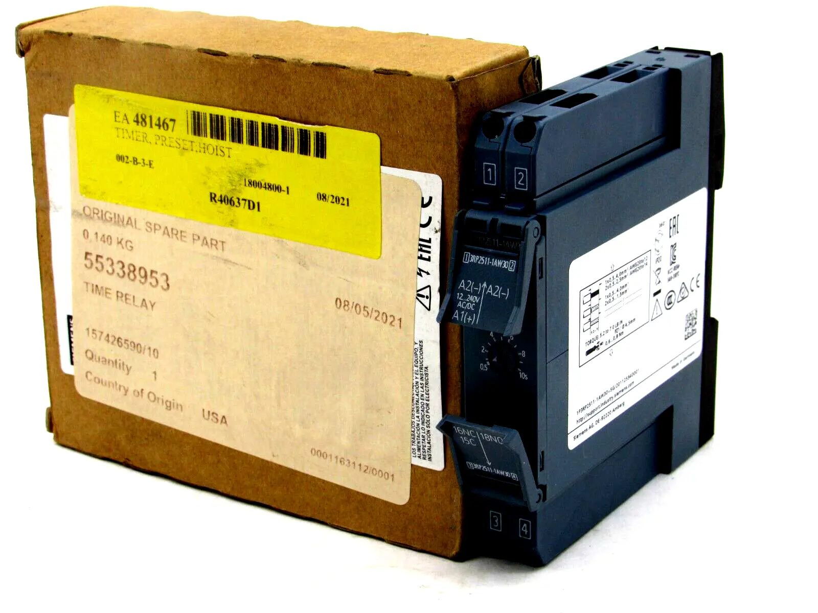 NEW SIEMENS 3RP2511-1AW30 RELAY 3RP25111AW30