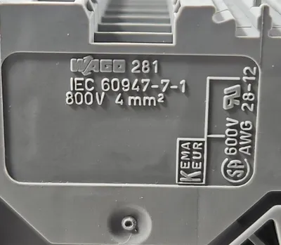 WAGO 281-652 Conductor Through Terminal Block - Box with 36. Loc3D-12