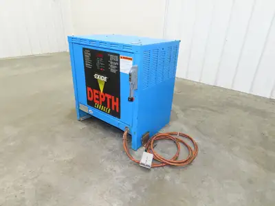 Exide D3E-12-550B Depth Forklift Battery Charger 24V 550Ah 88A 208/240/480V 3Ph
