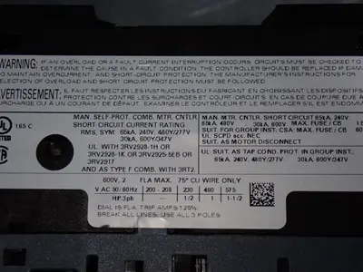 USED SIEMENS 3RV20111BA10